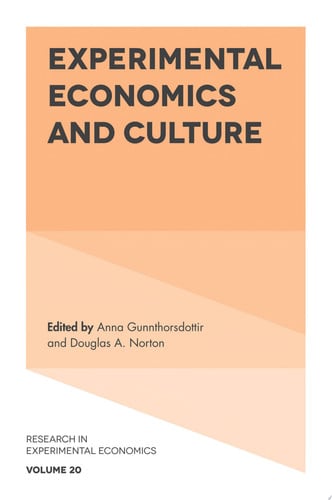 Experimental Economics and Culture (Research in Experimental Economics, 20)