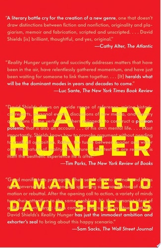 Reality Hunger: A Manifesto