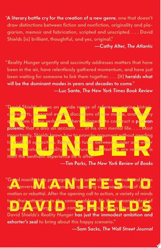 Reality Hunger: A Manifesto