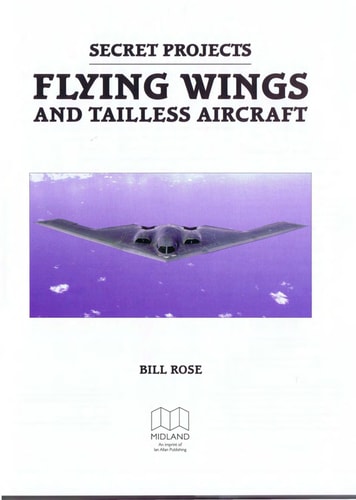 Secret Projects: Flying Wings and Tailless Aircraft