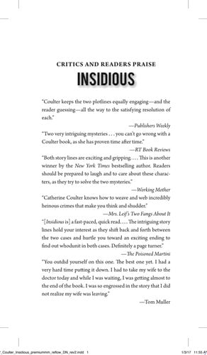 Insidious (20) (An FBI Thriller)