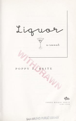 Liquor: A Novel (Rickey and G-Man Series)