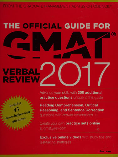 The Official Guide for GMAT Verbal Review 2017 with Online Question Bank and Exclusive Video