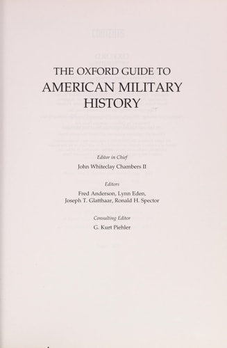 The Oxford Guide to American Military History