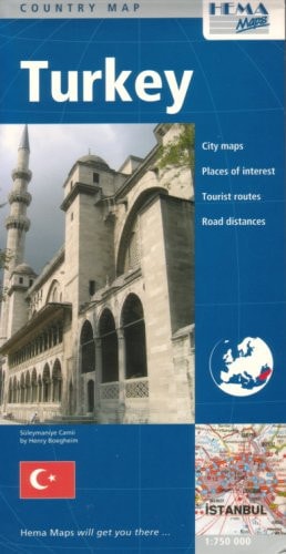 Turkey Country Map by Hema (English, Spanish, French, Italian and German Edition)