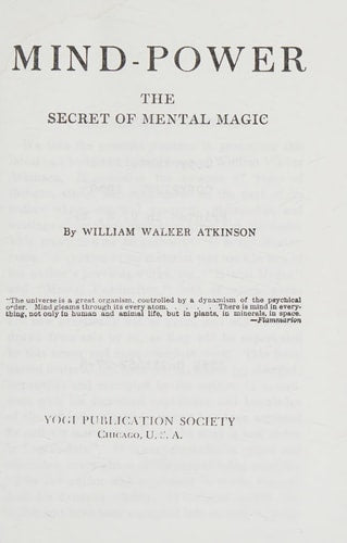 Mind-Power: the secret of mental magic