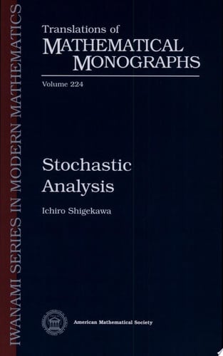 Stochastic Analysis (Translations of Mathematical Monographs)