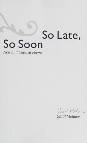So Late, So Soon: New and Selected Poems