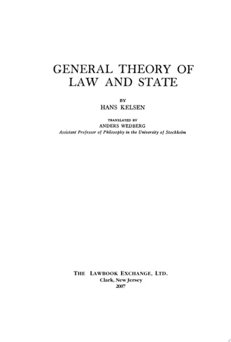 General Theory of Law and State
