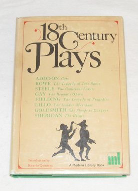 Eighteenth-Century Plays. Modern Library #224