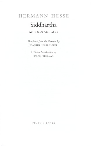 Siddhartha (Penguin Classics Deluxe Edition)