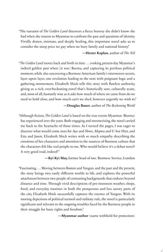 The Golden Land (AWP Prize for the Novel)