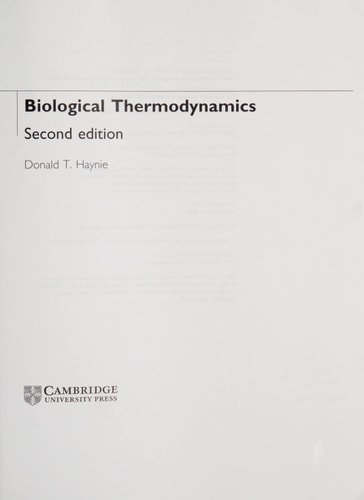 Biological Thermodynamics