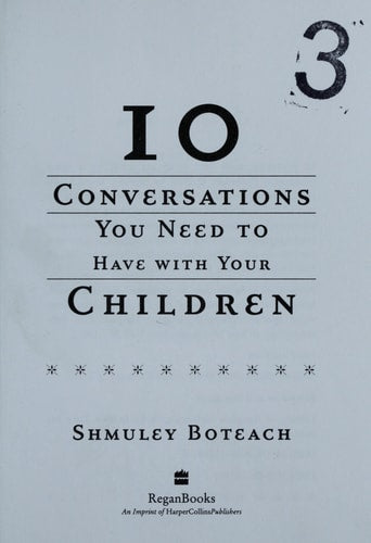 10 Conversations You Need to Have with Your Children