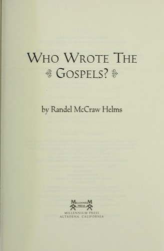 Who Wrote the Gospels?