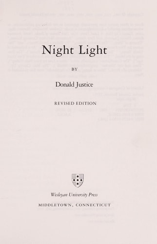 Night Light (Wesleyan Poetry Program)