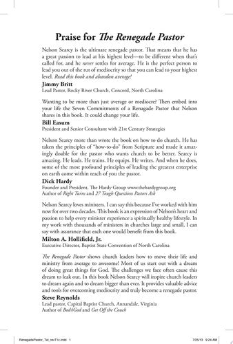 The Renegade Pastor: Abandoning Average in Your Life and Ministry