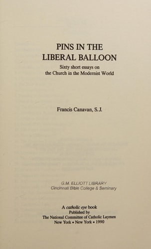 Pins in the Liberal Balloon