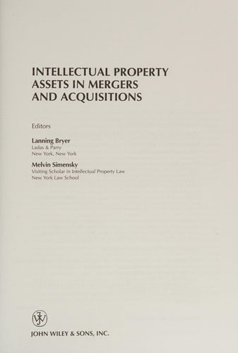 Intellectual Property Assets in Mergers and Acquisitions