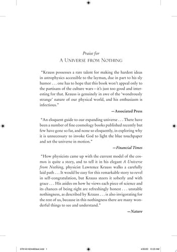 A Universe from Nothing: Why There Is Something Rather than Nothing