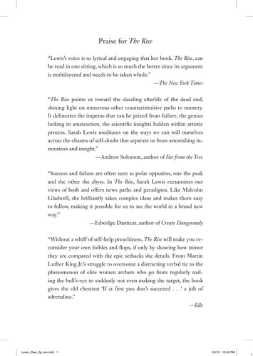 The Rise: Creativity, the Gift of Failure, and the Search for Mastery