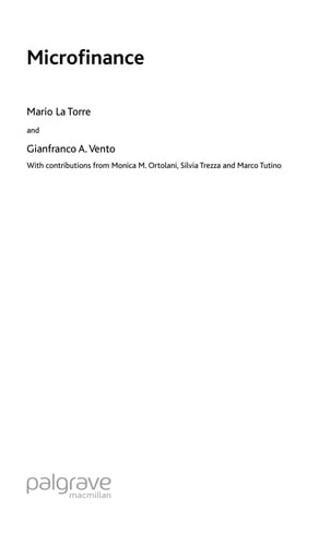 Microfinance (Palgrave Macmillan Studies in Banking and Financial Institutions)