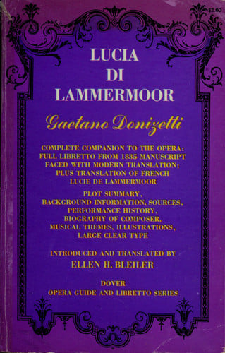 Lucia Di Lammermoor (Dover opera guide and libretto series) (English and French Edition)