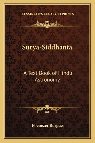Surya-Siddhanta: A Text Book of Hindu Astronomy