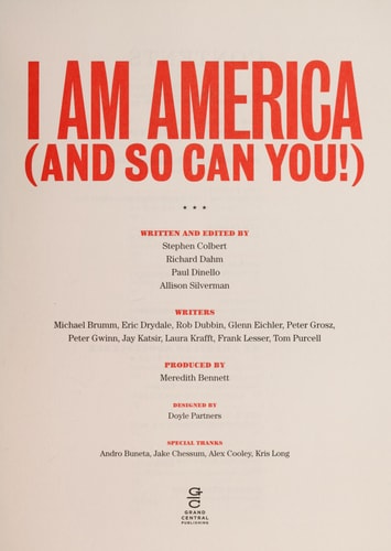 I Am America (And So Can You!)