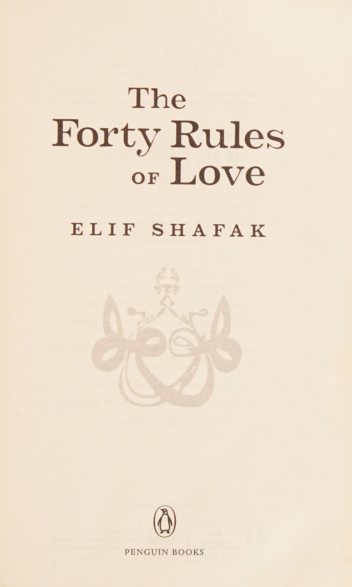 Forty Rules Of Love