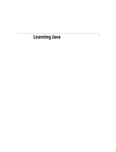 Learning Java
