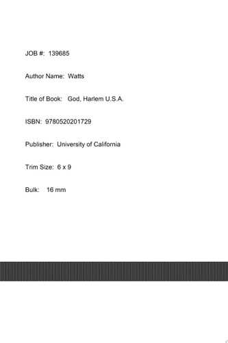 God, Harlem U.S.A.: The Father Divine Story