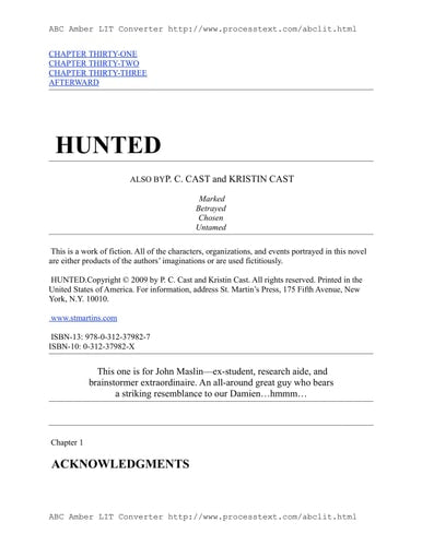 Hunted (House of Night, Book 5)