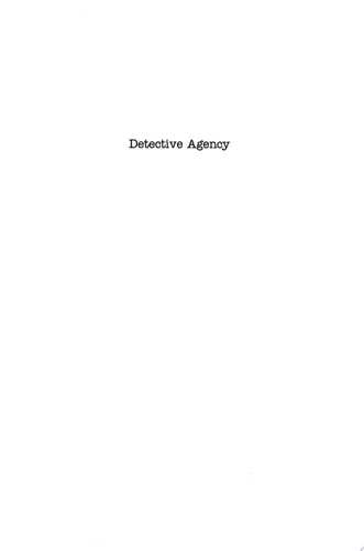Detective Agency: Women Rewriting the Hard-Boiled Tradition