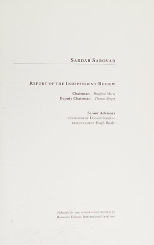 Sardar Sarovar : The Report of the Independent Review