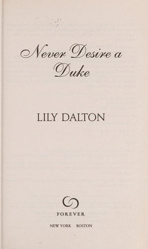 Never Desire a Duke