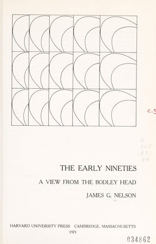 The Early Nineties: A View from the Bodley Head