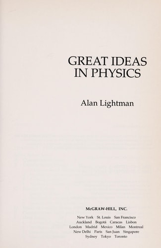 Great Ideas in Physics