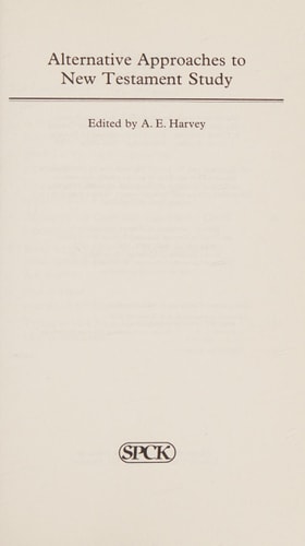 Alternative Approaches to New Testament Study