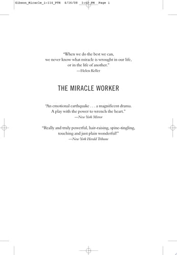 The Miracle Worker: A Play