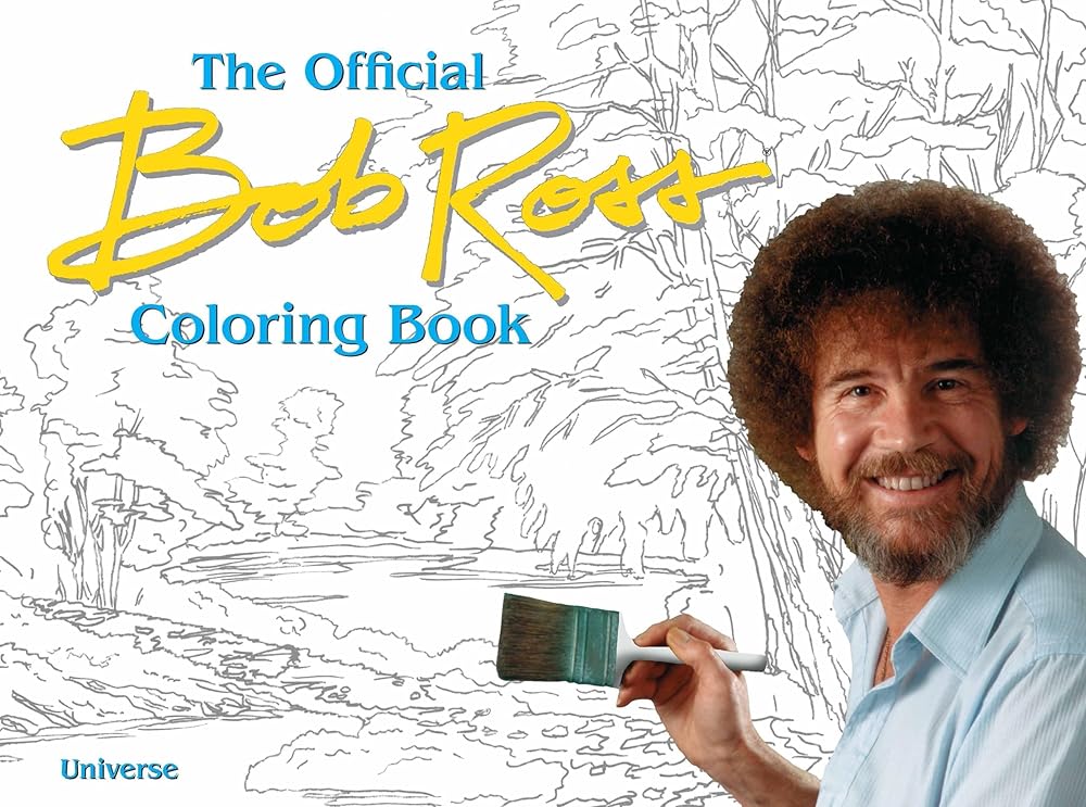 The Bob Ross Coloring Book cover image