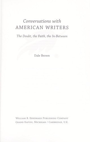 Conversations with American Writers: The Doubt, the Faith, the In-Between cover