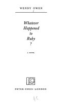 Whatever happened to Ruby?: A novel cover