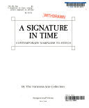 A Signature in Time: Contemporary Samplers to Stitch cover