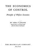 The Economics of Control Principle of Welfare Economics