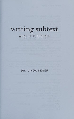 Writing Subtext: What Lies Beneath cover