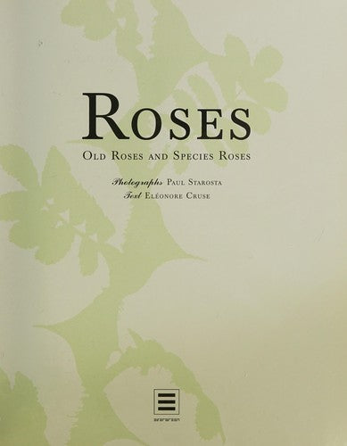 Roses: Old Roses and Species Roses cover