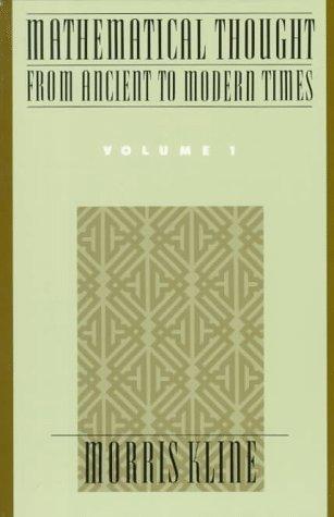 001: Mathematical Thought from Ancient to Modern Times, Vol. 1 cover