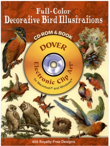 Full-Color Decorative Bird Illustrations (Dover Electronic Clip Art)