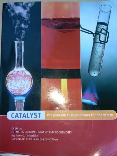 Catalyst the pearson custom library for chemistry
